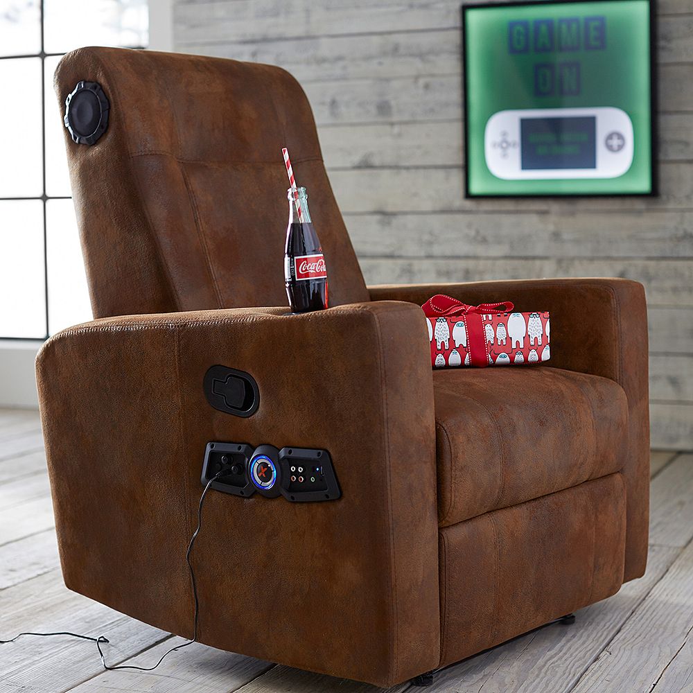 Trailblazer Kick Back Recliner Speaker Media Chair