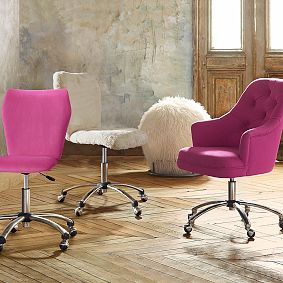 Velvet Tufted Swivel Desk Chair