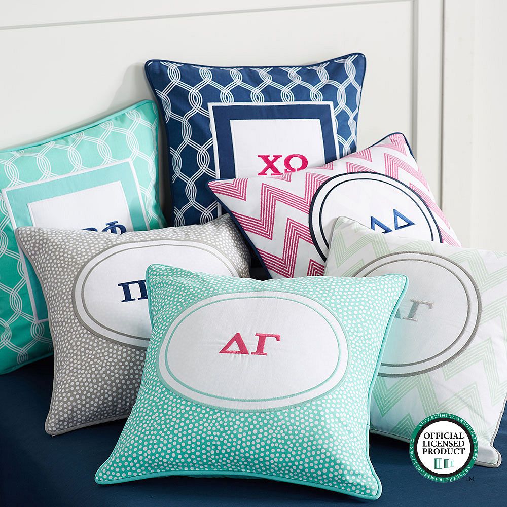 Greek Monogram Pillow Cover