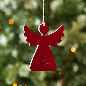 Angel Carved Wood Ornament