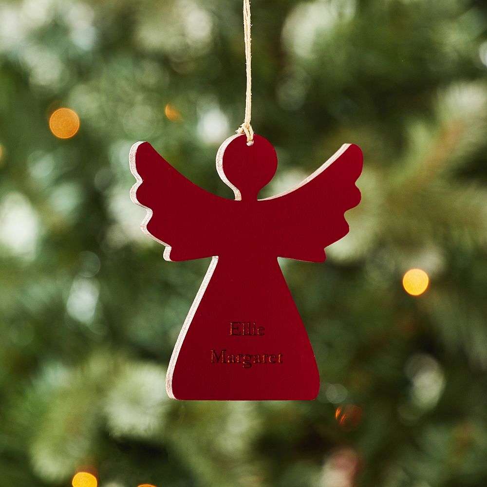 Angel Carved Wood Ornament