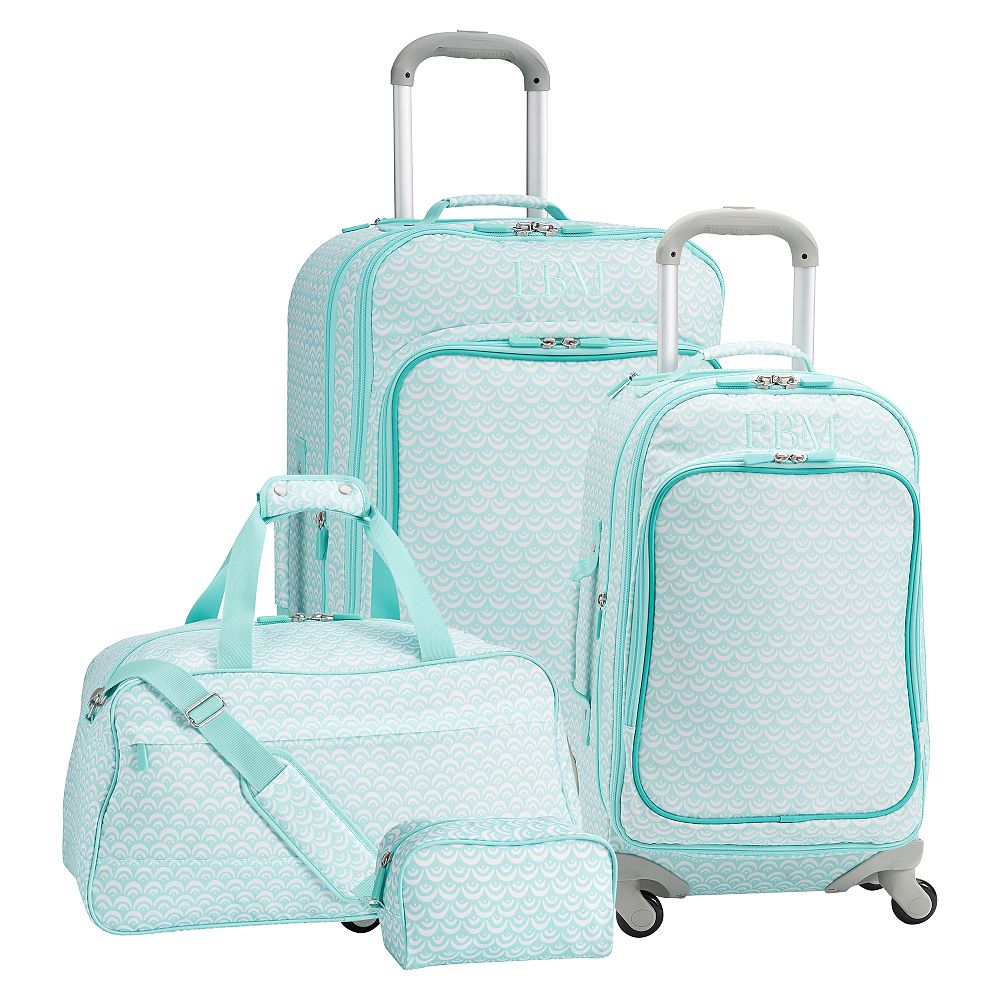 Jet-Set Mermaid Scallop Luggage Bundle, Set of 4