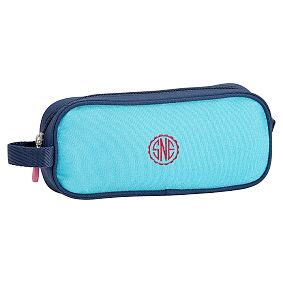 Gear-Up Bright Blue Colorblock Pencil Case