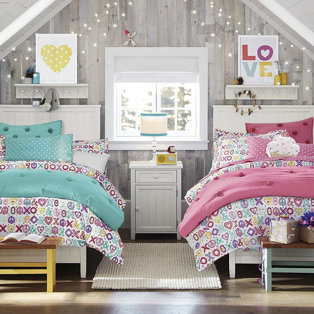 Hugs And Kisses Flannel Duvet Cover