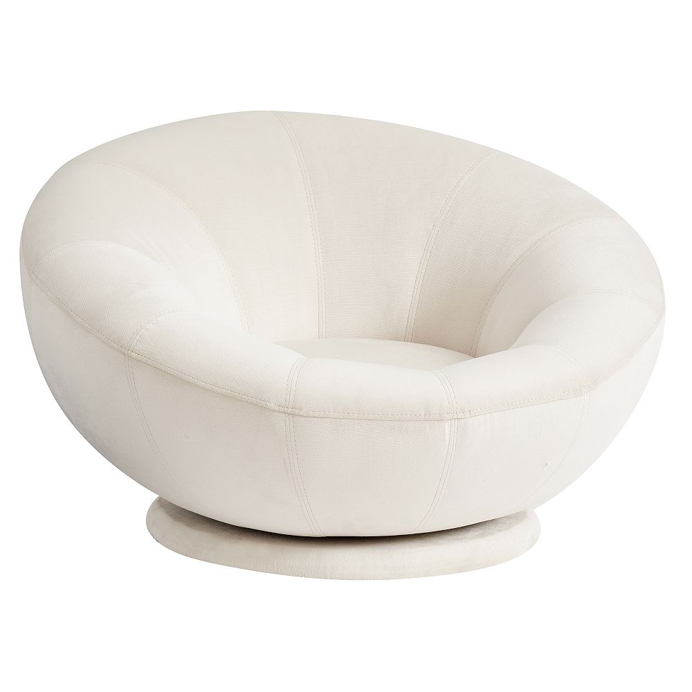 Lustre Velvet Groovy Swivel Chair