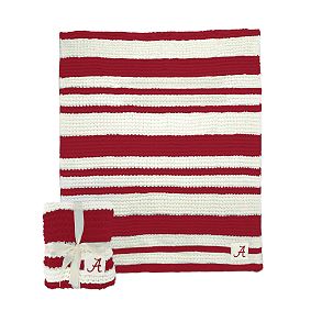 College Cable-Knit Stripe Throw