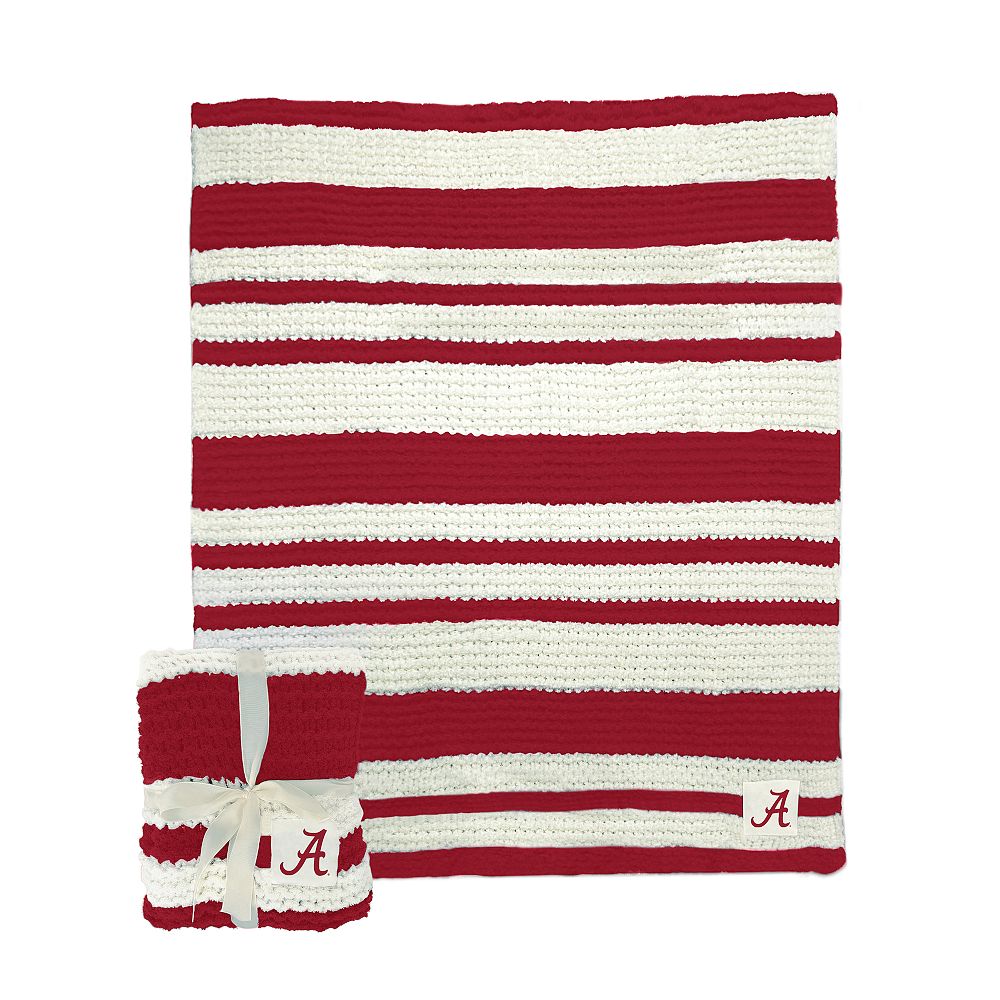 College Cable-Knit Stripe Throw
