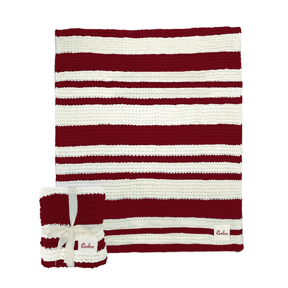 College Cable-Knit Stripe Throw