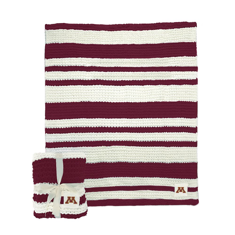 College Cable-Knit Stripe Throw