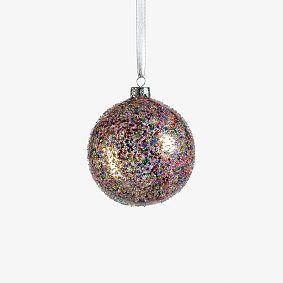 Multi Confetti Glass Ornament Set