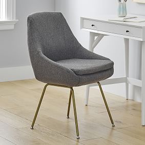 Tweed Mathis Stationary Desk Chair - Charcoal