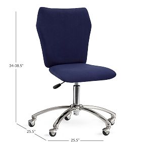 Twill Navy Airgo Swivel Desk Chair