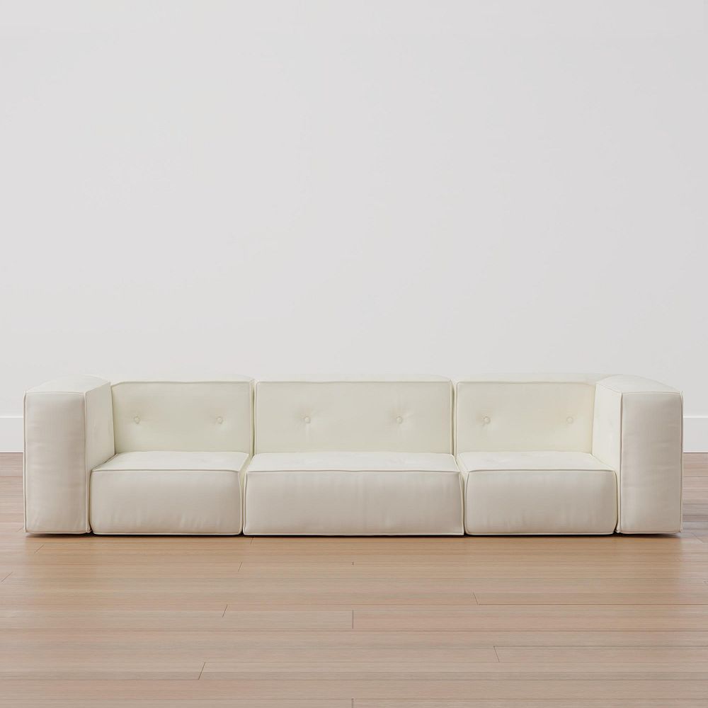 Piped Cushy Sofa Set (96&quot;)