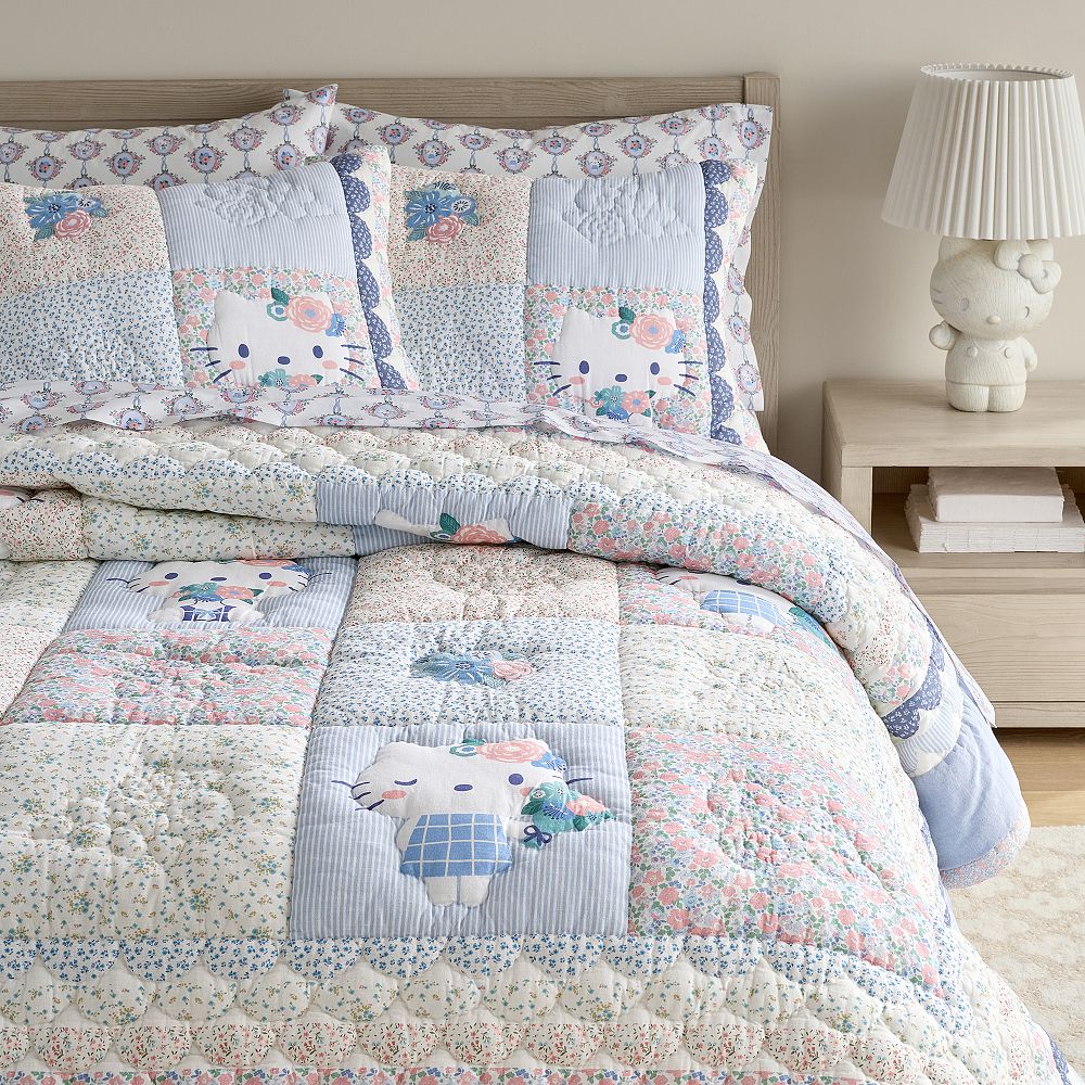 Hello Kitty&#174; Chambray Patchwork Quilt