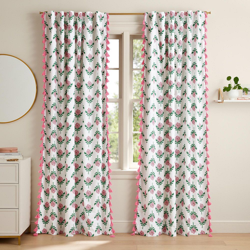 Roller Rabbit Rose Printed Blackout Curtain