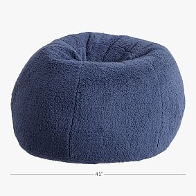 Cozy Sherpa Indigo Beanbag Chair