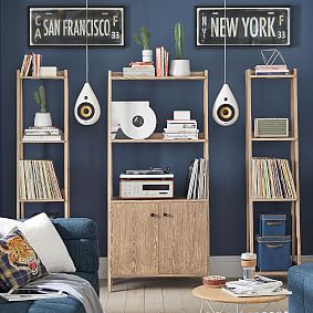 Highland Wide Bookshelf with Storage Cabinet