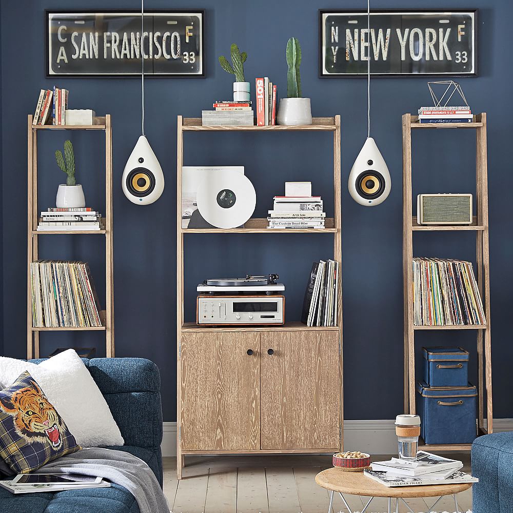 Highland Wide Bookshelf with Storage Cabinet