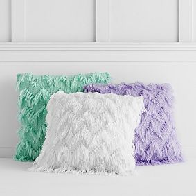 Shaggy Chevron Pillow Covers