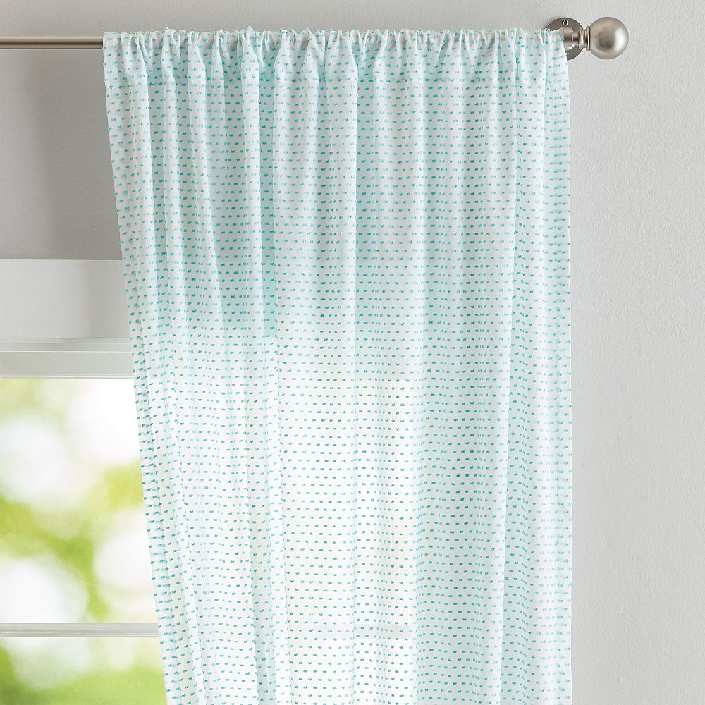 Textured Dot Sheer Curtain
