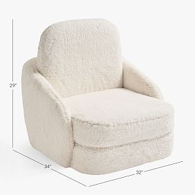 Sherpa Ivory Nico Convertible Lounge Chair