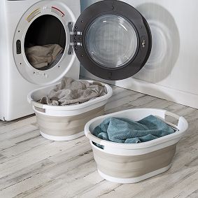 Collapsible Laundry Baskets, Set of 2