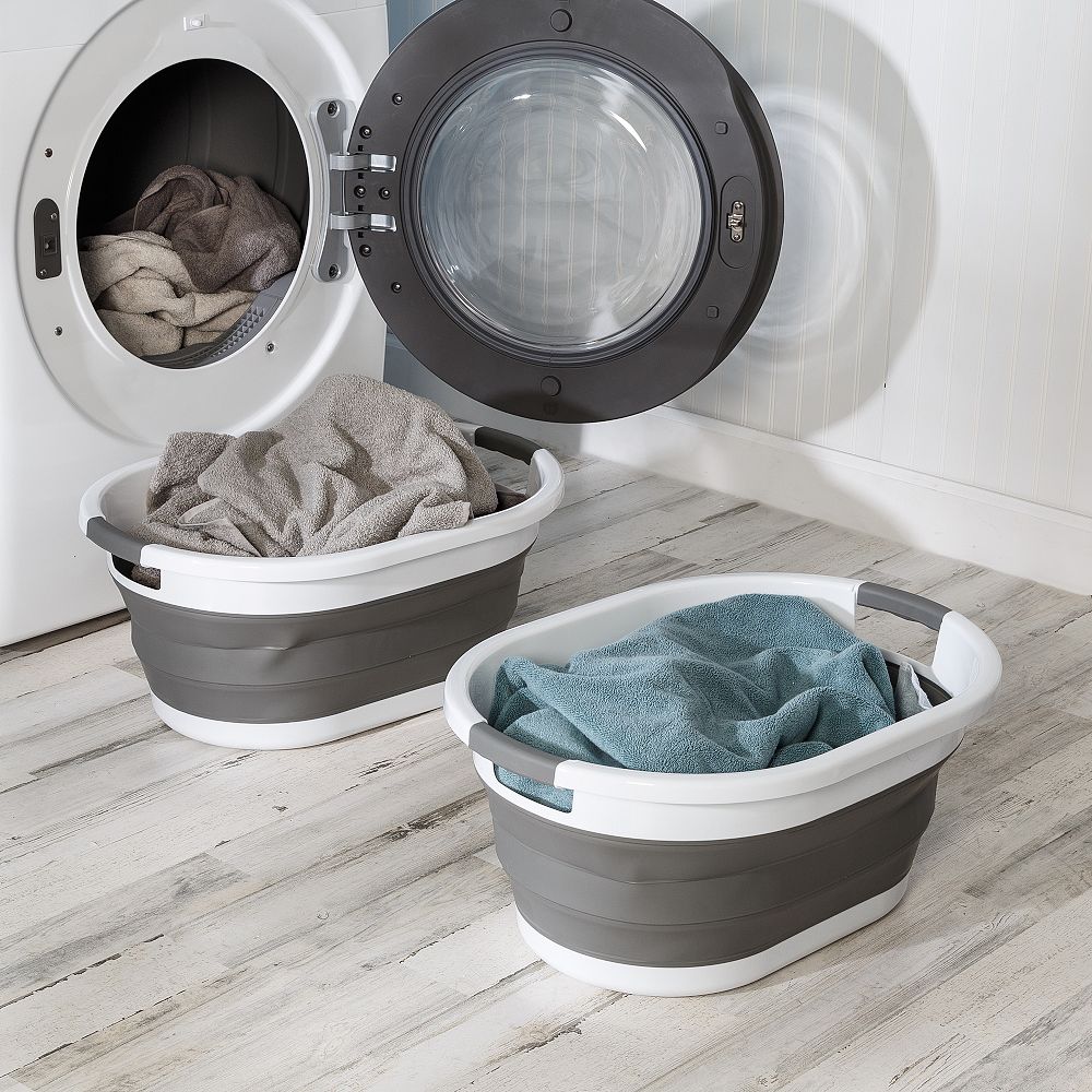 Collapsible Laundry Baskets, Set of 2