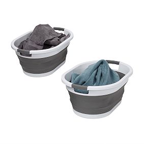 Collapsible Laundry Baskets, Set of 2