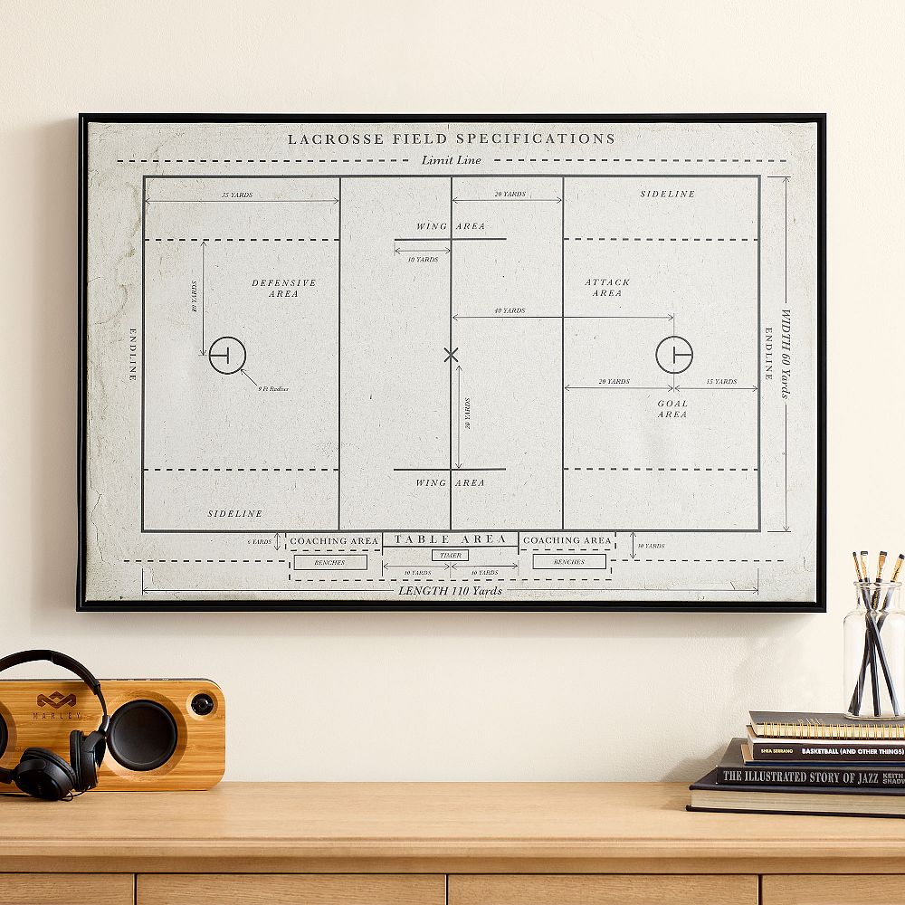 Lacrosse Vintage Framed Sports Art