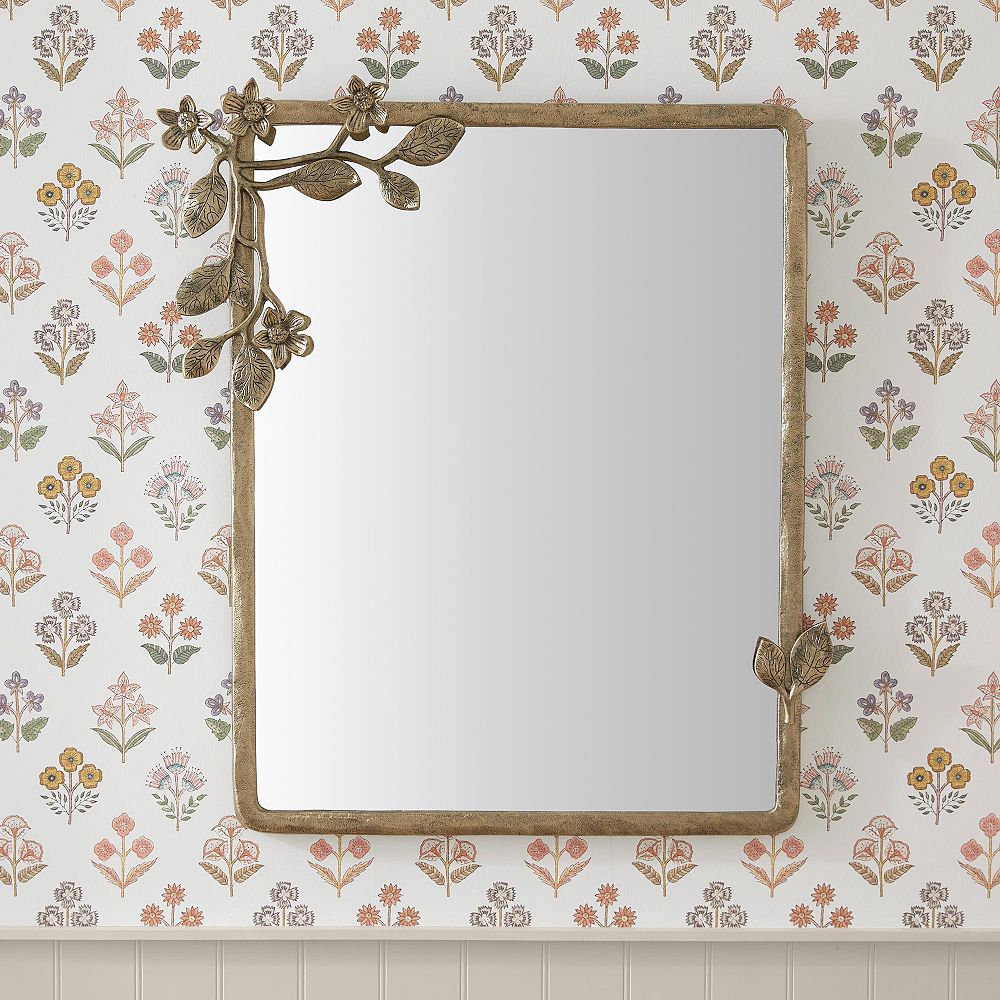 Sculpted Botanical Mirror (23&quot;x28&quot;)