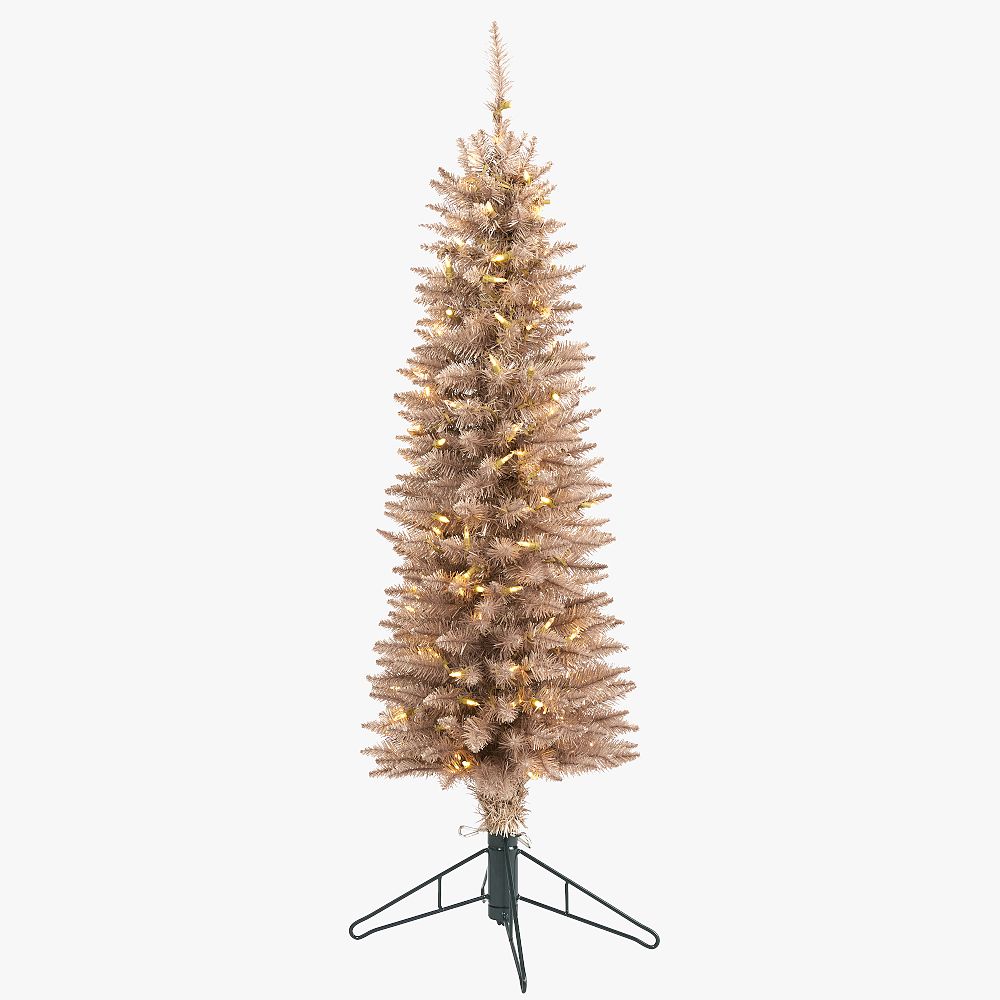 Champagne Pencil Faux Christmas Tree - 4'
