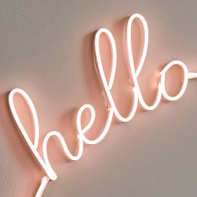 Hello Round Neon