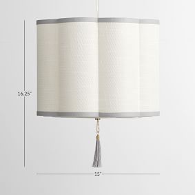 Tassel Drum Shade Adjustable Pendant