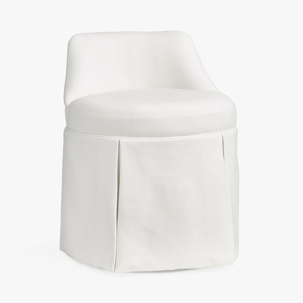 Kennedy Pleated Swivel Vanity Stool