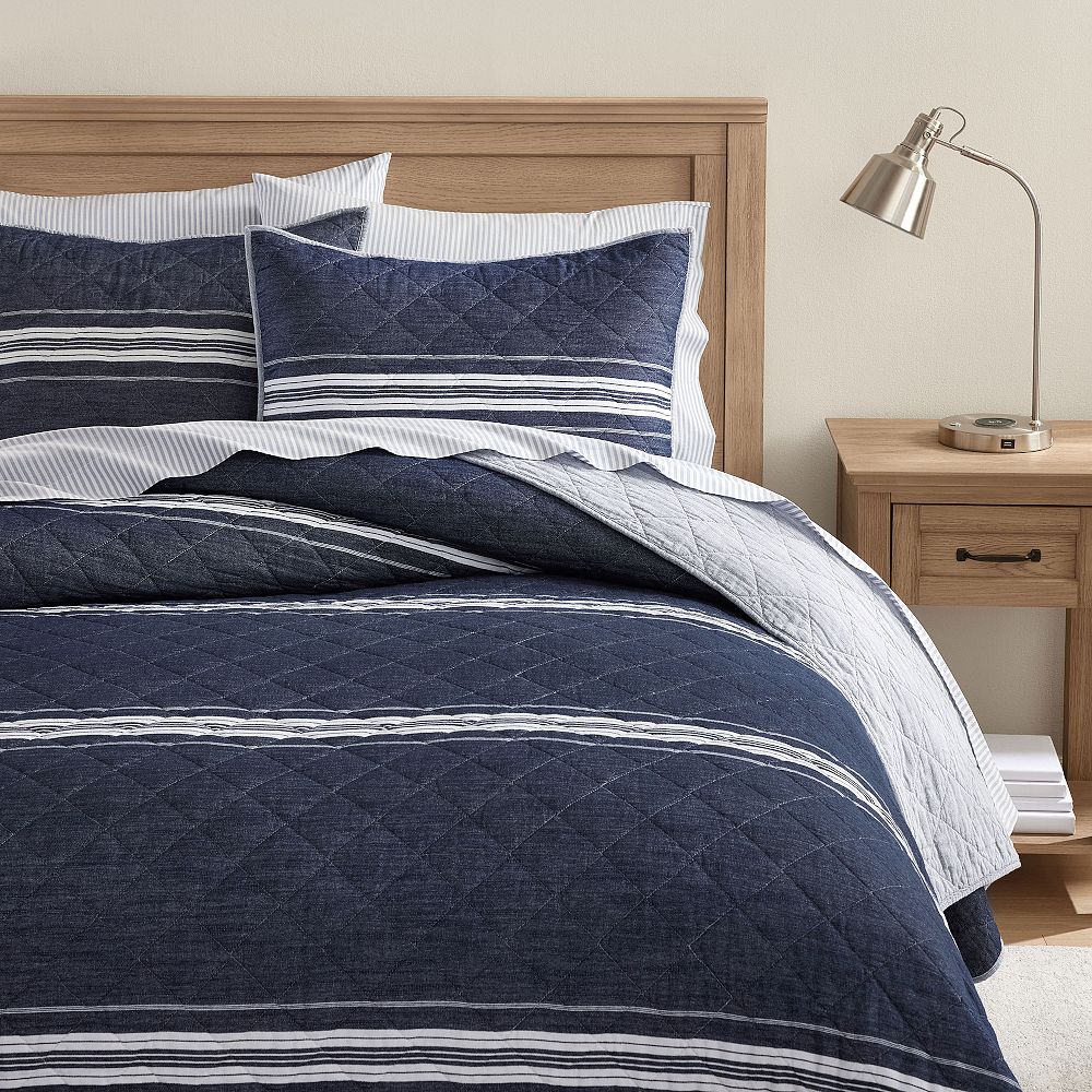 Windward Stripe Reversible Quilt