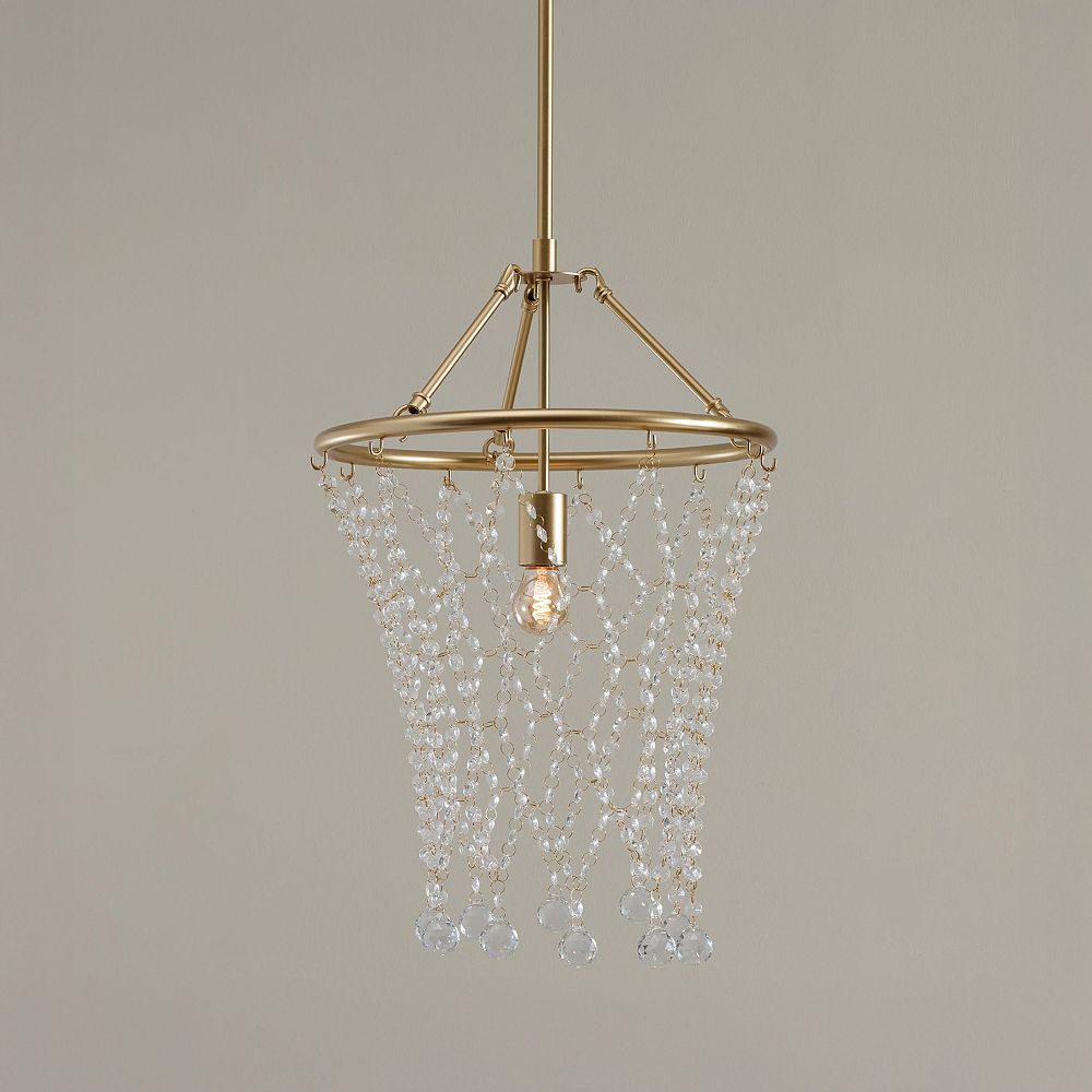 Crystal Basketball Hoop Pendant (15&quot;)