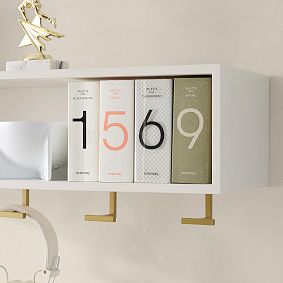 Glam Shelf With Hooks (30&quot;x10&quot;)