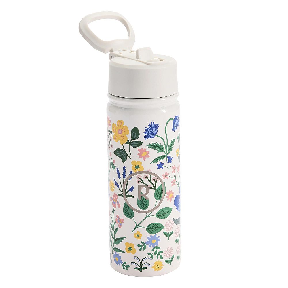 Rifle Paper Co. Bramble Fields Cream Flip Straw Water Bottle