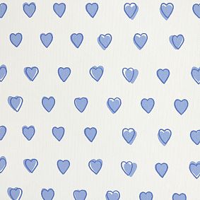 Roller Rabbit Blue Hearts Wallpaper Samples