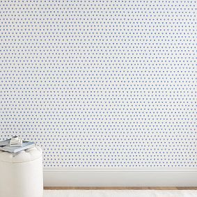 Roller Rabbit Blue Hearts Wallpaper Samples