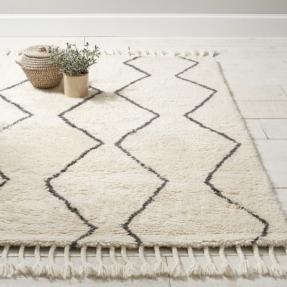 Zig Zag Shag Wool Rug