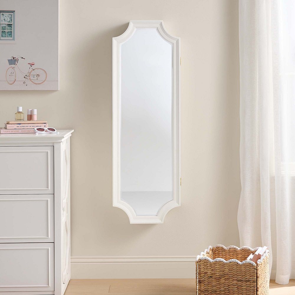 Auburn Scallop Storage Mirror (16&quot;x48&quot;)