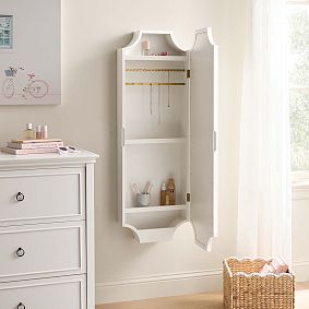 Auburn Scallop Storage Mirror (16&quot;x48&quot;)