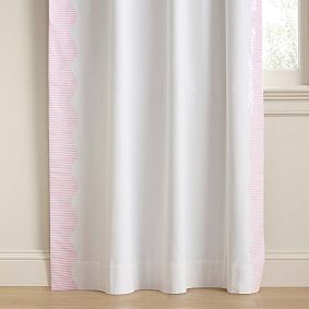 Striped Scallop Blackout Curtain