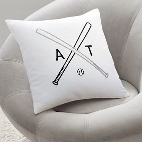 Baseball Monogram Pillow Cover