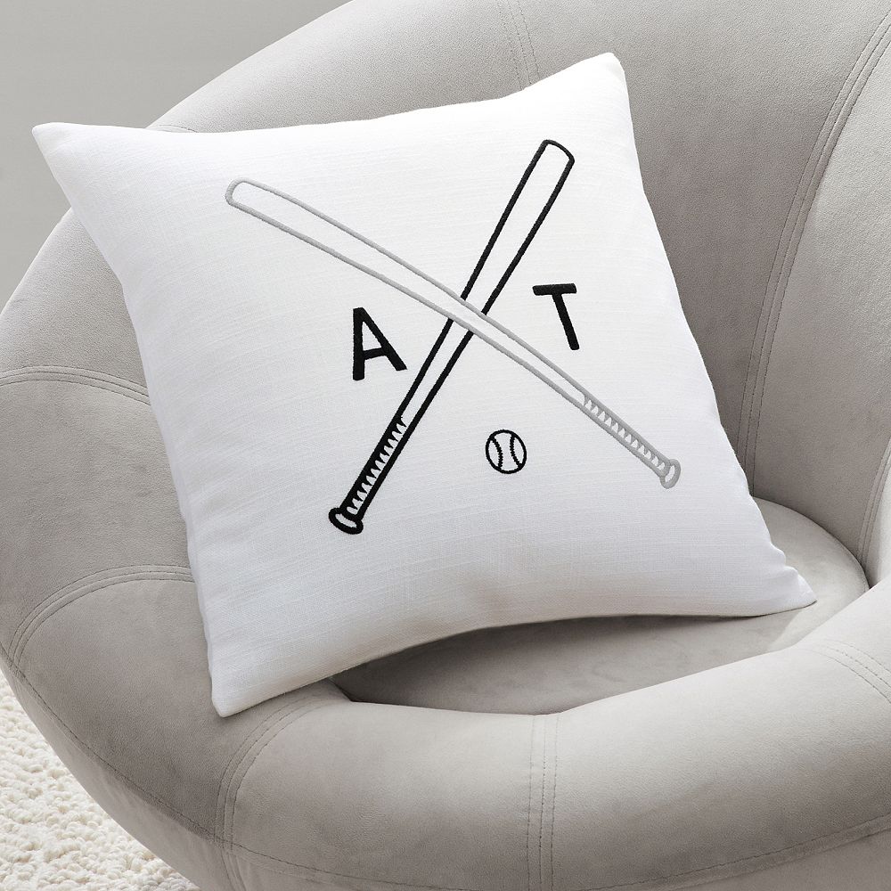 Baseball Monogram Pillow Cover