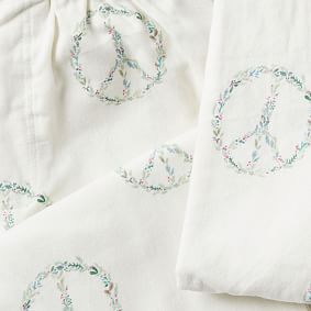 Peace on Earth Organic Flannel Pajama Set