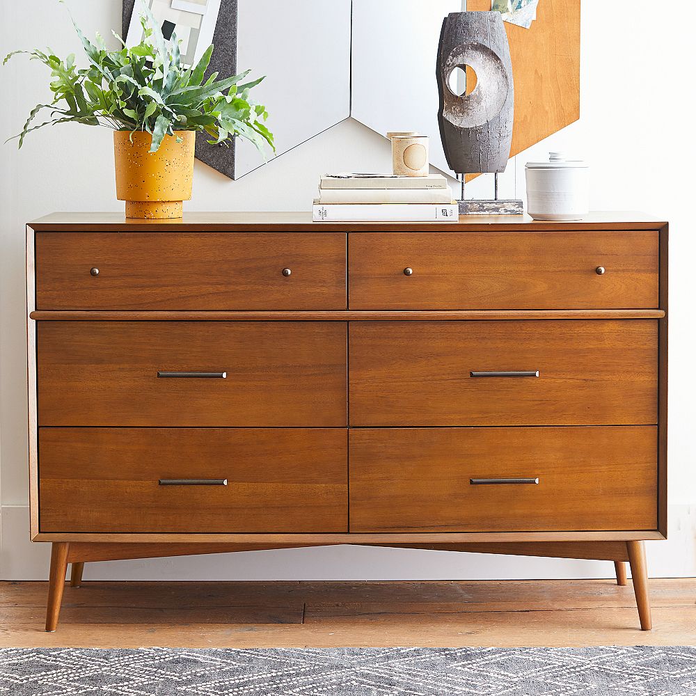 west elm x pbt Mid-Century 6-Drawer Wide Dresser (56w x 18d&quot;)
