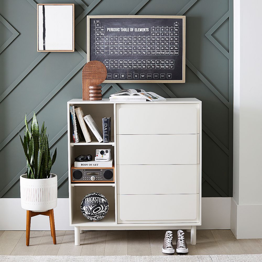 Tilden 4-Drawer Tall Dresser (43.5w x 19d&quot;)