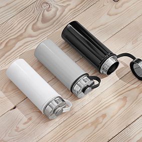 White Slim Water Bottle